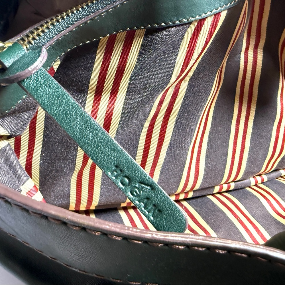 Hogan Dark Green Leather Shoulder Bag - Picture 9 of 12